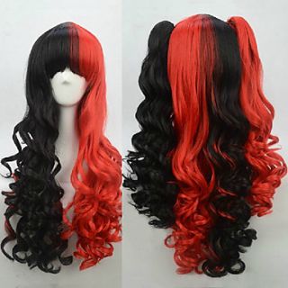 Devils Honey Black and Red Curly Pigtails 70cm Gothic Lolita Wig