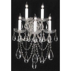 Crystorama Lighting CRY 4425 CH CL S Maria Theresa Wall Sconce Swarovski Element