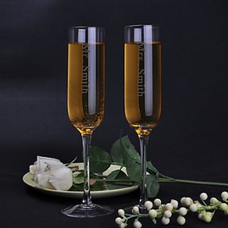 Personalized Modern Toasting Flutes