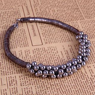 Korean fashion gun black grapes pearl necklace N675