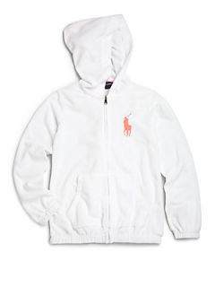 Ralph Lauren Girls Terry Hoodie   White