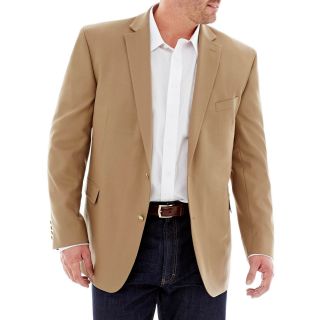 Stafford Hopsack Blazer Big and Tall, Khaki, Mens