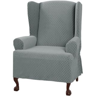Mitchell 1 pc. Stretch Wing Chair Slipcover, Slate