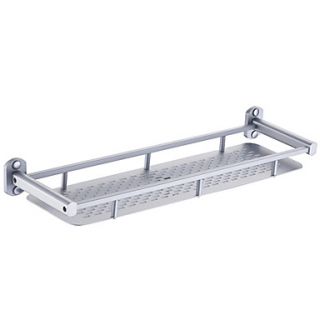 Contemporary Aluminum Single Shelf Bathroom Shelf