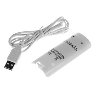 Rechargeable Battery (3600mAh) for Wii/Wii U Remote Controller