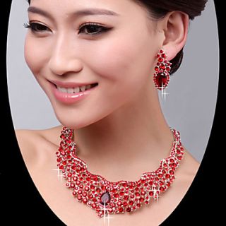 Luxurious Alloy With Czech Rhinestones Womens Jewelry Set Including Earrings,Necklace