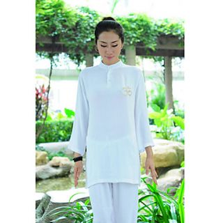 WomenS Linen Elastane Long Sleeve Breathability Zen Suit (White TopWhite Pant)