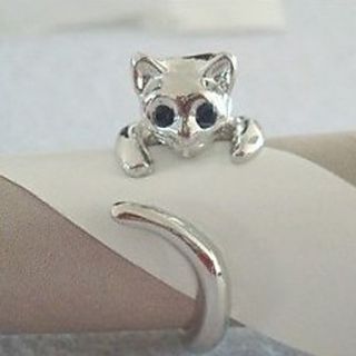 Alloy Cat Pattern Ring