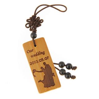 Personalized Bamboo Cell Phone Charms