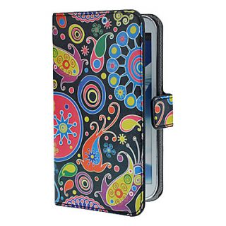 Colorful Painting Pattern PU Leather Case with Stand and Card Slot for Samsung Galaxy Note 2 N7100