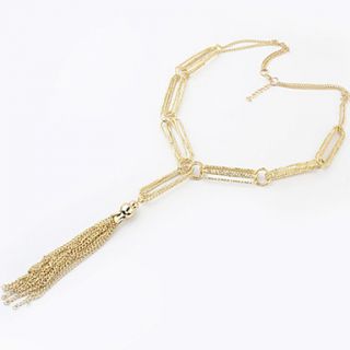 Fashion Alloy With Metal Chain Womens Necklace
