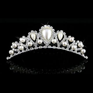 Gorgeous Alloy With Clear Crystals And Imitation Pearls Wedding Bridal Tiara
