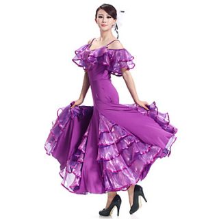 Beautiful Dancewear Viscose Tulle Dance Dress For Ladies(More Colors)