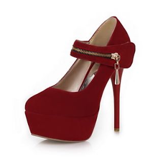 Great Suede Stiletto Heel Pumps with Zipper Party Shoes(More Colors)