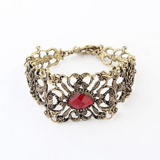 Vintage Alloy With Resin Hollow Out Womens Bracelet