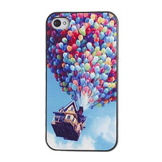 Colorful Balloons Pattern PC Hard Case with Black Frame for iPhone 4/4S