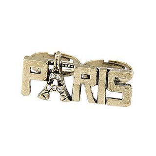 The New European And American Fashion Retro Ring Opening Paris Paris Two Letters One Ring