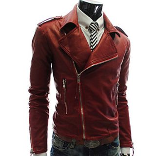 MenS Multi Zipper Leather Jacket