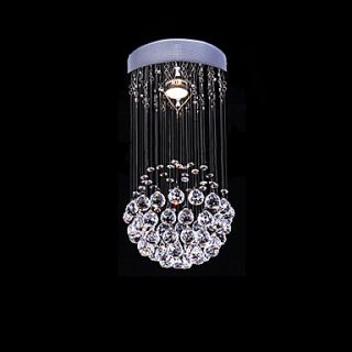 Modern Stylish 1 Light Flush Mount With Crystal Balls