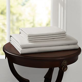 White Solid 500TC Cotton Fitted Sheet, 15 Depth Elastic Band