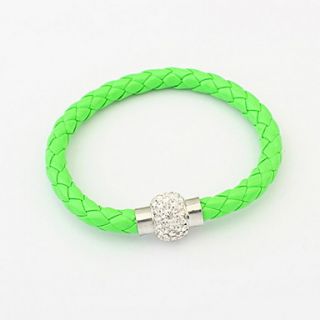 Fashion Leather With Rhinestone Womens Bracelet(More Colors)