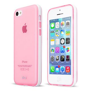 Light Pink Detachable PC Frame Phone Protetive with Semi transparent TPU Case for iPhone 5C(Random Colors)