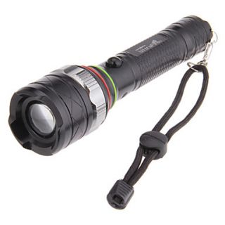 UltraFire Rechargeable 5 Mode Cree XM L T6 LED Zoom Flashlight (1000LM, 1x18650, Black)