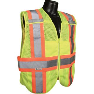 Radians Class 2 Breakaway Expandable Two Tone Safety Vest   Lime, XL/2XL,