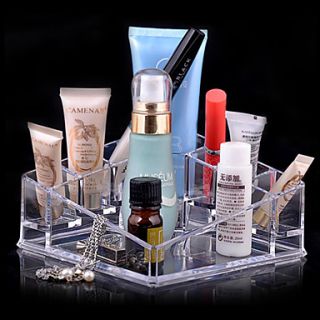 Acrylic Transparent Complex Quadrate Cosmetics Storage Stand Makeup Brush Pot Cosmetic Organizer