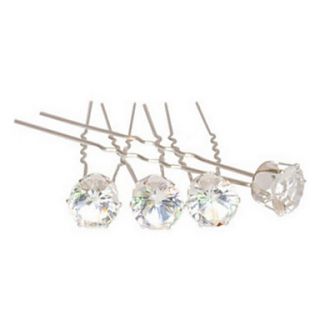 Sweet Multicolor Rhinestone Hairpins For Women (White,Orange And More)