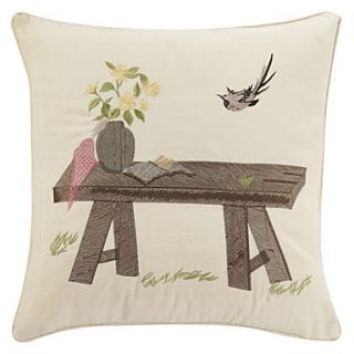 18 Falling Feather Polyester Decorative Pillow Cover