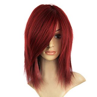Capless Synthetic Reddish Golden Brown Color Straight Party Wig