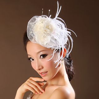 Elegant Lace/Tulle Flowers With Feather For Wedding/Special Occasion