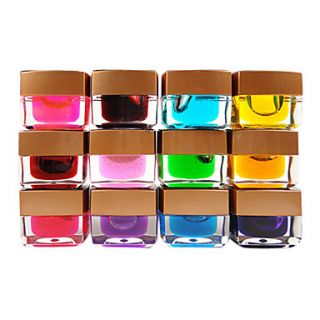 12 color UV Color Gel Top Coat Glaze Effect(12PCS,8ML)