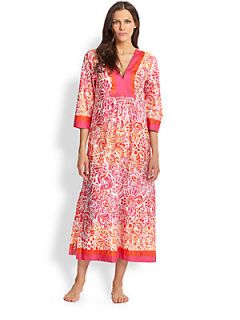 Oscar de la Renta Sleepwear Floral Print Cotton Nightgown   Floral Mix