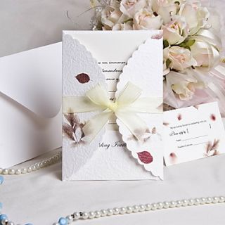 Breath Of Autumn Wedding Invitation and Response Cards   50 Sets