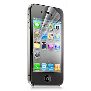 High Quality PET Material Anti glare Film Guard Set with Cleaning Cloth for iPhone 4/4S