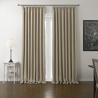 (One Pair Double Pleated Top) Flower Embossed Neoclassical Blackout Curtain