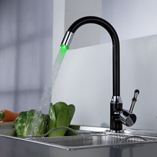 Painting Finish Kitchen Faucet with Color Changing LED Light