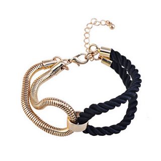 Fashion Alloy Gold Plated Snake Chain Rope Bracelet(More Colors)