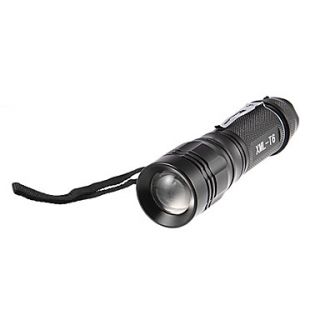 UltraFire 5 Mode Cree XM L T6 LED Zoom Flashlight (1000LM, 1x18650/3xAAA, Black)