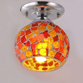 Flush Mount, 1 Light, Creative Electroplating Glass