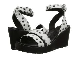 Crocs Leigh Graphic Wedge Womens Wedge Shoes (Black)