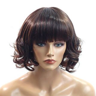 Capless High Quality Synthetic Brown Curly Hair Wigs