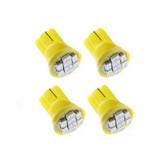 4 x T10 8 SMD Yellow LED Car Lights Bulb W5W, 147, 152, 158, 159, 161, 168, 184, 192, 193, 194 2825