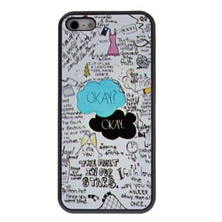 Cartoon Style Interesting Things and Sentences Patterns Hard Case with Matte Back Cover for iPhone 5C