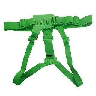 TMC Front Chest Elastic Belt Shoulder Strap Mount for GoPro HD Hero2 / Hero3 / 3   Green