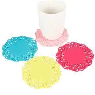 Non slip Insulation Silicone Cup Mat(5 PCS 5 Color)