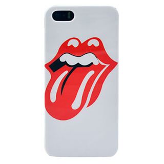 White tongue Glossy Plastic Back Case for iPhone 5/5S