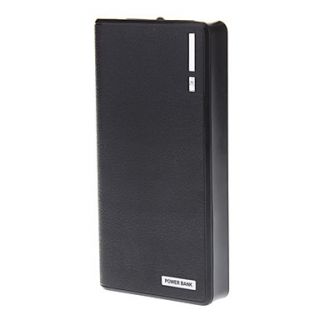 Dual USB Outputs 20000mAh Mobile External Power Battery Charger for Various Cell Phones and Mobile Devices (Black)